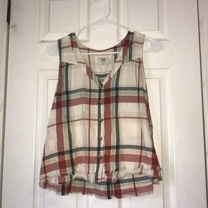 true craft plaid button down blouse